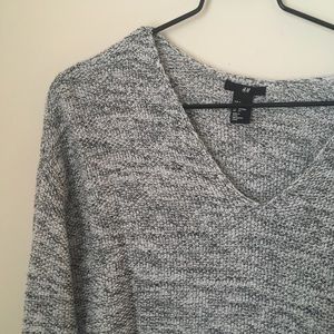 H&M grey marled high-low sweater